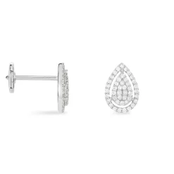 Histoire d'Or Boucles D'oreilles Puces Izia Or Blanc Diamant* Boucles D'Oreilles|Clous D'Oreilles