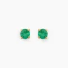 Histoire d'Or Boucles D'oreilles Puces Jardin Serti Griffe Or Jaune Emeraude* Boucles D'Oreilles|Clous D'Oreilles
