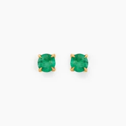Histoire d'Or Boucles D'oreilles Puces Jardin Serti Griffe Or Jaune Emeraude* Boucles D'Oreilles|Clous D'Oreilles