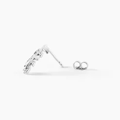 Hot Histoire d'Or Boucles D'oreilles Puces Jade Argent Blanc Oxyde De Zirconium