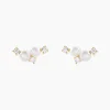 Histoire d'Or Boucles D'Oreilles Puces Katri Or Jaune Perle De Culture Oxyde De Zirconium* Boucles D'Oreilles|Clous D'Oreilles