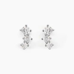 Histoire d'Or Boucles D'oreilles Puces Kyoto Or Blanc Oxyde De Zirconium* Boucles D'Oreilles|Clous D'Oreilles