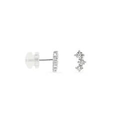 Histoire d'Or Boucles D'oreilles Puces Kyoto Or Blanc Oxyde De Zirconium* Boucles D'Oreilles|Clous D'Oreilles