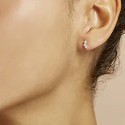 Histoire d'Or Boucles D'oreilles Puces Kyoto Or Blanc Oxyde De Zirconium* Boucles D'Oreilles|Clous D'Oreilles