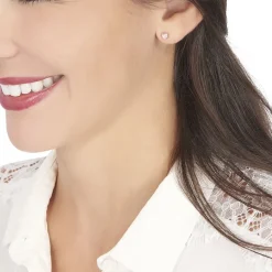 Histoire d'Or Boucles D'oreilles Puces Kadidjatou Or Rose Oxyde De Zirconium* Boucles D'Oreilles|Clous D'Oreilles