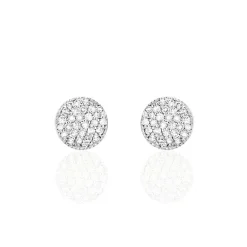 New Histoire d'Or Boucles D'oreilles Puces Kristin Or Blanc Diamant
