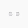 Discount Histoire d'Or Boucles D'oreilles Puces Kadidia Or Blanc Oxyde De Zirconium
