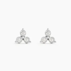 New Histoire d'Or Boucles D'oreilles Puces Kam Or Jaune Diamant