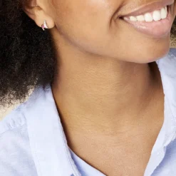 Histoire d'Or Boucles D'oreilles Puces Kirsten Or Jaune Rubis Et Diamant* Boucles D'Oreilles|Clous D'Oreilles