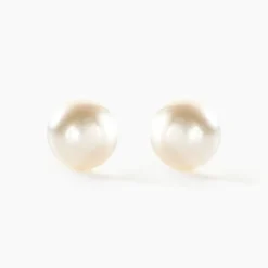 Histoire d'Or Boucles D'oreilles Puces Kesya Nacres Bouton Or Jaune Perle De Culture* Boucles D'Oreilles|Clous D'Oreilles