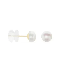 Clearance Histoire d'Or Boucles D'oreilles Puces Kesya Nacres Bouton Or Jaune Perle De Culture