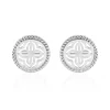 Sale LAETIZIA Boucles D'oreilles Puces Celine Argent Blanc