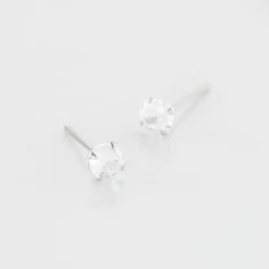 Outlet Histoire d'Or Boucles D'oreilles Puces Laena Argent Blanc Oxyde De Zirconium