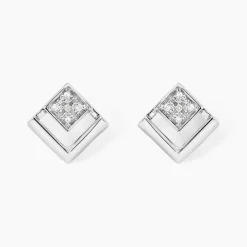Best Histoire d'Or Boucles D'oreilles Puces Liana Or Blanc Diamant