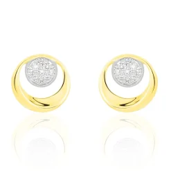 Discount Histoire d'Or Boucles D'oreilles Puces Liana Or Jaune Diamant