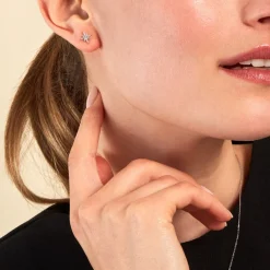 Histoire d'Or Boucles D'oreilles Puces Lysianne Argent Blanc Oxyde De Zirconium* Boucles D'Oreilles|Boucles D'Oreilles Fantaisie