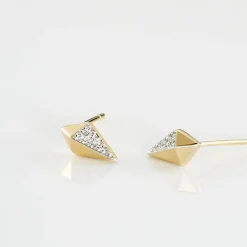 Outlet Histoire d'Or Boucles D'oreilles Puces Lizia Or Jaune Diamant