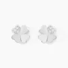 Histoire d'Or Boucles D'oreilles Puces Luce Argent Blanc Oxyde De Zirconium