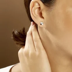 Histoire d'Or Boucles D'oreilles Puces Luce Argent Blanc Oxyde De Zirconium