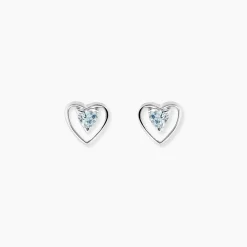 Online Histoire d'Or Boucles D'oreilles Puces Luann Or Blanc Topaze
