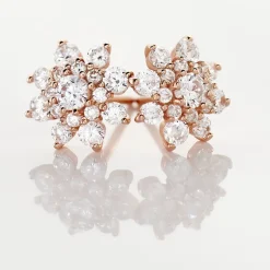 New Histoire d'Or Boucles D'oreilles Puces Lorraine De Zirconium argent rose oxyde