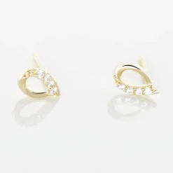 Online Histoire d'Or Boucles D'oreilles Puces Lisianthus Or Jaune Oxyde