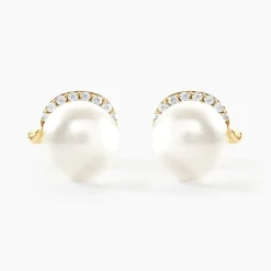 Discount Histoire d'Or Boucles D'oreilles Puces Lucinda Or Jaune Perle De Culture