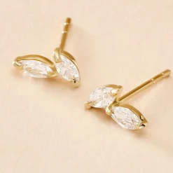 Best Histoire d'Or Boucles D'oreilles Puces Mix And Match Or Jaune Oxyde De Zirconium