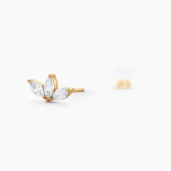 Histoire d'Or Boucles D'oreilles Puces Marquise Or Jaune Oxyde De Zirconium* Boucles D'Oreilles|Clous D'Oreilles
