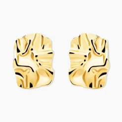 New Histoire d'Or Boucles D'oreilles Puces Maelisa Acier Jaune Sans Pierre