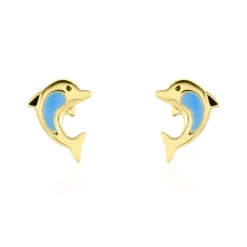 Histoire d'Or Boucles D'oreilles Puces Mael Dauphin Or Jaune* Boucles D'Oreilles|Clous D'Oreilles