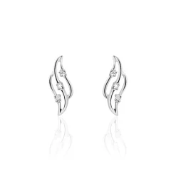 Outlet Histoire d'Or Boucles D'oreilles Puces Marnie Or Blanc Diamant