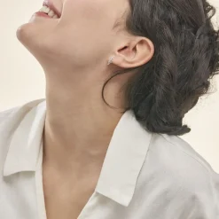 Outlet Histoire d'Or Boucles D'oreilles Puces Marnie Or Blanc Diamant