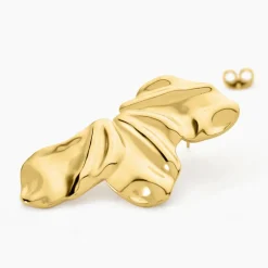 Clearance Histoire d'Or Boucles D'oreilles Puces Myria Acier Jaune