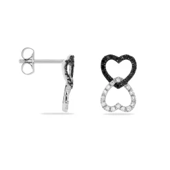 Histoire d'Or Boucles D'oreilles Puces Miranda Or Blanc Diamant