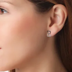 Histoire d'Or Boucles D'oreilles Puces Miranda Or Blanc Diamant