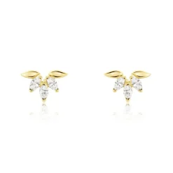 Histoire d'Or Boucles D'oreilles Puces Maralyn Or Jaune Oxyde De Zirconium