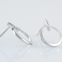 Discount Histoire d'Or Boucles D'oreilles Puces Melissande Or Blanc Diamant