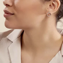 Discount Histoire d'Or Boucles D'oreilles Puces Melissande Or Blanc Diamant