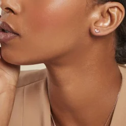 Hot Histoire d'Or Boucles D'oreilles Puces Myhalf argent rose oxyde