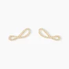Discount Histoire d'Or Boucles D'oreilles Puces Marlie Plaqué Or Jaune Oxyde De Zirconium