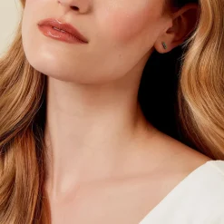 Histoire d'Or Boucles D'oreilles Puces Mai-ly Argent Blanc Spinelle* Boucles D'Oreilles|Boucles D'Oreilles Fantaisie