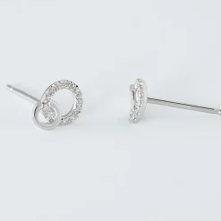 Histoire d'Or Boucles D'oreilles Puces Mahaut Or Blanc Diamant* Boucles D'Oreilles|Clous D'Oreilles