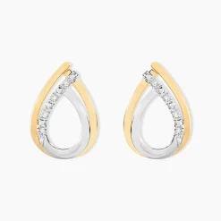 Histoire d'Or Boucles D'oreilles Puces Marilynn Or Bicolore Diamant Blanc* Boucles D'Oreilles|Clous D'Oreilles
