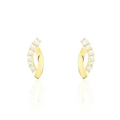 Histoire d'Or Boucles D'oreilles Puces Marlyatou Or Jaune Oxyde De Zirconium* Boucles D'Oreilles|Clous D'Oreilles