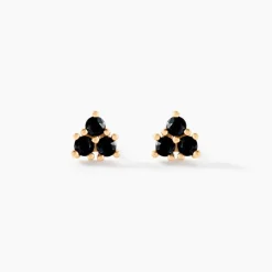 Histoire d'Or Boucles D'oreilles Puces Midnight Royalty Plaqué Or Jaune Oxyde* Boucles D'Oreilles|Boucles D'Oreilles Fantaisie