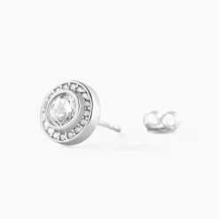 Histoire d'Or Boucles D'oreilles Puces Marquise Argent Blanc Oxyde De Zirconium