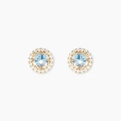 Best Histoire d'Or Boucles D'Oreilles Puces Munira Or Jaune Topaze Oxyde De Zirconium