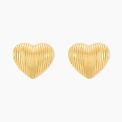 Online Histoire d'Or Boucles D'oreilles Puces Nolene Acier Jaune