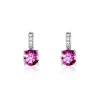 Histoire d'Or Boucles D'oreilles Puces Noora Or Blanc Topaze Rose Oxyde De Zirconium* Boucles D'Oreilles|Clous D'Oreilles
